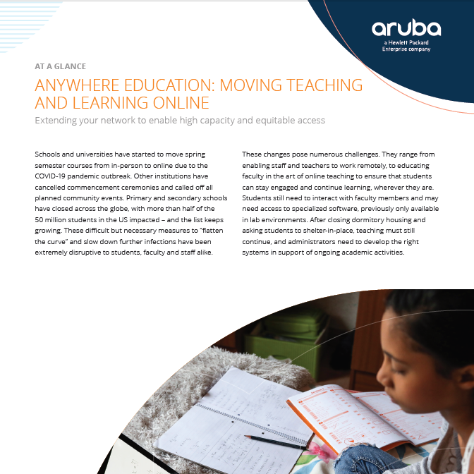 Anywhere Education: Moving teaching & learning online